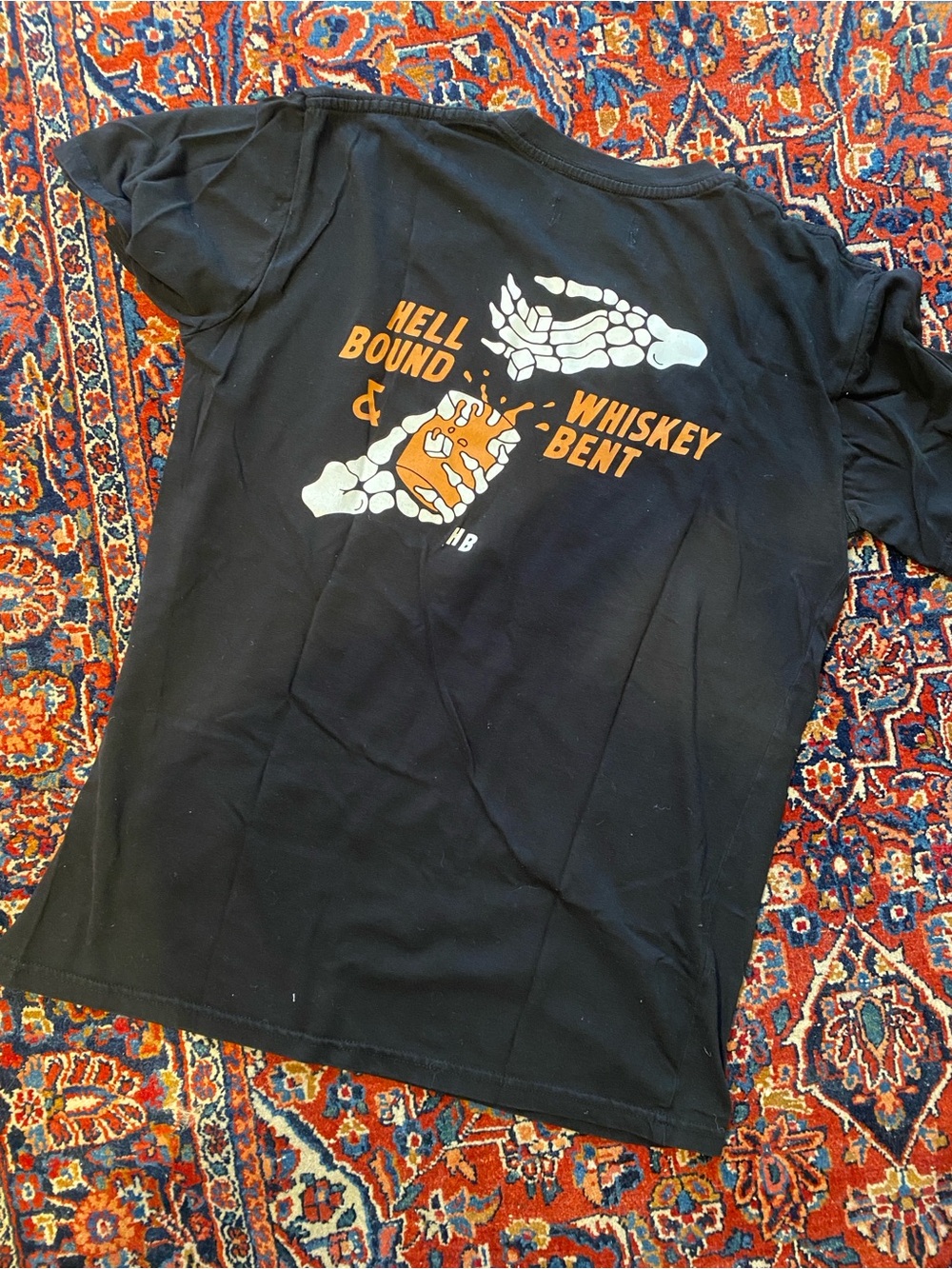 Hell Bound & Whiskey Bent Graphic Tee — Black